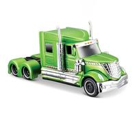 Risopen Semi Truck Toy, 1/64 Scale Alloy Metal Diecast Heavy Semi Truck Trailer Head Toy Model, International Lonestar Diecast Tow Traktor Toy Gift for Boy Adult Model Car Collector -Green