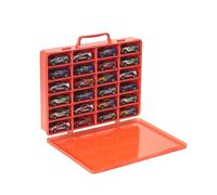 Risou Toy Storage Case for Hot Wheels, Matchbox, 5 Surprise Mini Brand Series - Toy Organizer with 24 Compartments (Box Only), Red