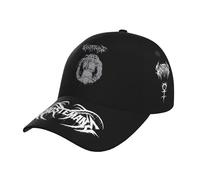 RISPENT Unisex Ghoste Singer Mane Eric Music Whitney Baseball Cap Full-Coverage Printed Stylish Curved Brim Cap All-Season Essential for Every Adventure Multicoloured One Size