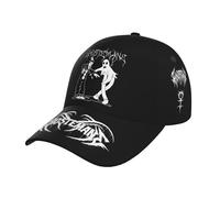 RISPENT Unisex Ghoste Singer Mane Eric Music Whitney Baseball Cap Full-Coverage Printed Stylish Curved Brim Cap All-Season Essential for Every Adventure Multicoloured One Size