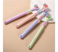 Risprsulen 2 Pcs Random Color Three-Sided Soft Hair Toothbrush, Deeply and Thoroughly to Clean Teeth and Gums, Effective Wrap-Around Design,Manual Toothbrushes Suitable for Adults and Children Health