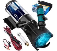 RISTOW RV Macerator Pump 12V, 12GPM RV Waste Water Pump Self-Priming Sewer Pump with Garden Hose Discharge Port, Quick Release Sewage Pump