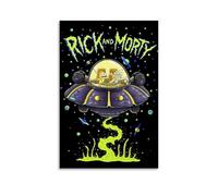 RISUANHENM Rick And Morty In The Space Anime Poster Room Decor Artistic Poster for Room Aesthetic Canvas Wall Art Bedroom Decor 12x18inch(30x45cm) Unframe-style
