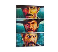 RISUANHENM The Good, The Bad And The Ugly Poster Room Decor Artistic Poster for Room Aesthetic Canvas Wall Art Bedroom Decor 16x24inch(40x60cm) Frame-style