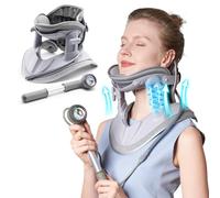 RISURRY Cervical Neck Traction Device, Adjustable Cervical Traction Device with 3 Power Pulls, 8 Airbag Holder for Neck Pain Relief, Neck Stretcher