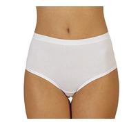 Risveglia i Sensi Awaken the Senses 6 Women's maxi high-waisted briefs in modal cotton with flat edge without elastic (7/XXL, White)