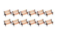 Risveglio 12 Pack 1:50 Model Railway Bench Chairs, Realistic Plastic Street Settee, for Train Layout Station Plat, form and Diorama Scene Building