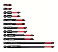 Risveglio 12Pcs Magnetic PH2 Screwdriver Bit Set, Steel Driver Bits 25-150mm, Heavy Duty Assorted Lengths for Home Site