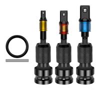 Risveglio 2-in-1 Socket Adapter Converter Hex to Square Wrench, Quick Change Chrome Vanadium Steel Drill Bit Extension(B)