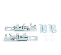 Risveglio 2 Pcs Invisible Cabinet Hanger Brackets Wall Mounted Kitchen Units, Adjustable Steel Support with Cover, Silver Finish