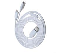 Risveglio 2Pin Hearing Aid Connection Cable High-Purity Oxygen- Copper TPE Flexible Wire Clear Audio White 75cm(Dual-ended)