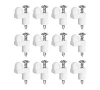 Risveglio 3 8 Inch Offset Window Screen Clips, Sturdy for PP Plastic Holders with for Stainless Steel Screws Secure Installation, Wind Resistant Sash Fasteners Home, White, 24 Pack