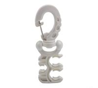 Risveglio 3 Hole Scuba Hose Holder Clip with Quick Release Buckle for Second Stage Regulator and, 360 Degree Rotating Organizer for Diving Gear, Yellow(White)