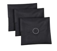Risveglio 3 Pack Canvas Fillable Sandbag Base Feather Flags, 18x19 Inch Base Fixing Device Holds 30lbs, for Heavy Duty Outdoor Pole Anchor Windy Weather, Black