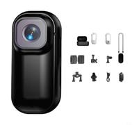 Risveglio 4K WiFi Action Camera with Magnetic Mount, for Compact ABS Sports Cam Cycling Travel Vlog, White(Black)