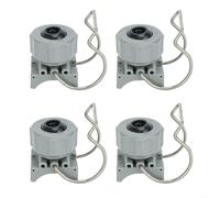 Risveglio 4Pcs Adjustable Spray Nozzle 1/4"" Ball Clamp Clip, Irrigation Tips Garden Cleaning & Treatment, Grey(1.5 inch)