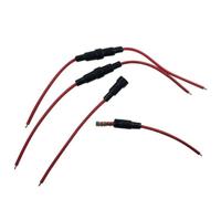 Risveglio 5x20mm Inline for Round Fuse Holder, AGC Glass Fuse Box with 22AWG Wire, Splash Proof Screw Type, 25cm Length, 250V 30A