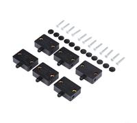 Risveglio 6 Pcs Normally Closed Door Switch for Closet LED Lights, Compact Cabinet Light Switch with Screws, White(black)