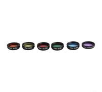 Risveglio 6pcs 1.25"" Nebula Filters Telescopes, Multi-Coated Colored Lens Set with Plastic Box Star Gazing Accessories