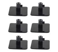 Risveglio 6pcs Stand Mixer Attachment Holder Compatible with Mixers, ABS Plastic Storage Rack Beater for Flat Beater Dough Hook Wire Whip, Black Wall Mount Organizer with Screws and Tape