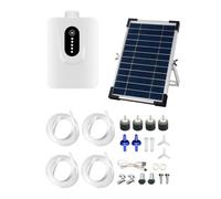 Risveglio 6W Solar Oxygenator Aquariums and Ponds, 6000mAh Portable Air Pump with USB Charging, Silent Operation Outdoor Fish Tanks
