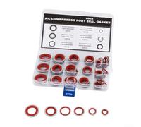 Risveglio 85PCS AC Compressor Seal Kit 6 Sizes Leak-Proof(Red)