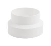 Risveglio ABS Vent Pipe Reducing Adapter Duct Fan, Thickened Air Duct Connector Dryer Kitchen Hood Hydroponics, High Hardness Sealing, White 80 100mm