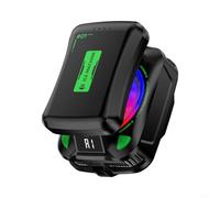 Risveglio AI Mobile Phone Cooler with Magnetic Mount, Digital Temperature Display, 4-Mode Gaming Cooling Fan, RGB Light, Quiet Operation(Black)
