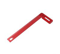 Risveglio Aluminium for L-Shape Woodworking Scribing Rule 300mm with Marking Holes Furniture Making and DIY Projects, for Red