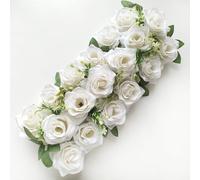 Risveglio Artificial Flower Arrangement 50x22cm Wedding Aisle Decor Simulation Floral Path Scene Decoration White Rose Red Light Yellow