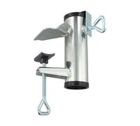 Risveglio Balcony Railing Parasol Holder, Robust Metal Construction with Drainage, for Fits 38cm Poles, Tool- Installation Patios