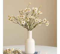Risveglio Charming Artificial Chamomile Daisy Silk Flowers Home Caf | Realistic Artificial Chamomile Daisies Silk Floral Arrangement Modern Dcor