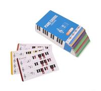 Risveglio Color-Coded Piano Chord Flashcards 120 PCS, Music Theory Practice Cards with Chart Beginners, Educational Learning Aid 88 Key Piano