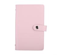 Risveglio Compact Cash Storage Book and Money Clip, PU Finance Organizer, for Saving Banknotes, Small Account Book, for Daily Budget Management, Pink Green Blue(Pink)