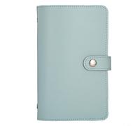 Risveglio Compact Cash Storage Book and Money Clip, PU Finance Organizer, for Saving Banknotes, Small Account Book, for Daily Budget Management, Pink Green Blue(Blue)