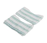 Risveglio Compatible Mop Head for Replacement, Flexible Microfiber Pad and Bathtub Wiper, Easy Exchange Flap, 40C Washable, Turquoise(2 PACK)