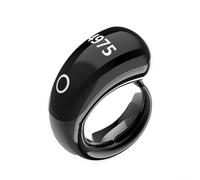 Risveglio Digital Tasbih Counter Ring Smart for zikr - Electronic Finger Beads Vibration Prayer Time Display USB Charging(Black)