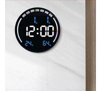 Risveglio Digital Wall Clock with for Dual Alarms, Timer, Night Light and | for Large LED Wall Clock Showing Time, Date, Temp, Humidity with Remote