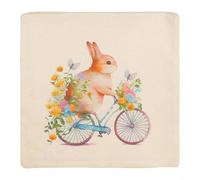 Risveglio Easter Cartoon Bunny Pillow Cover 44x44cm, for Soft Cloth Decorative Cushion Case Sofa Bed Living Room Holiday Party Decor Purple(N3-4 Yellow)
