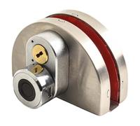 Risveglio Electronic Fingerprint Lock Single Double Glass Doors, Stainless Steel Access Control System with Key Backup Option