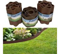 Risveglio Flexible Plastic Lawn Edging 10x9m Weather Resistant Garden Border Strip Grass Control and Defined Flower Bed Separation Black