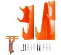 Risveglio for Dual Hook for Heavy Duty Steel Jack Wall Mount Bracket Car and for Truck Storage, Space Saving Garage or Workshop Organizer(Orange)