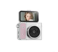 Risveglio for Mini Digital Camera 2K, 1.47"" Flip Screen, for Compact Retro ABS Camera Students, Portable Point and Shoot Camera (Green)(silver)