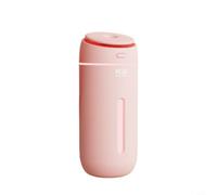 Risveglio for Mini Humidifier with LED Night Light, Portable USB Air Purifier Car Home Office Bedroom, Silent Travel Mist Maker with Water Leak for Protection, White(pink)