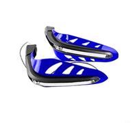 Risveglio for Motorcycle Hand Guards with LED Turn Signals, ABS Handlebar Protectors for Street for Dirt Bikes - Black(blue)