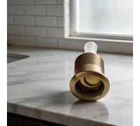 Risveglio for Round Gold for Dual Flush Button for Siamp 34455009 45 Series, ABS Toilet Cistern Push Valve for Replacement Part 85x48mm