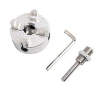 Risveglio Four-Jaw Lathe Chuck Z011A, 12-65mm External 1.8-56mm Internal Grip, High-Carbon Steel Manual Clamp for Mini Metal Wood Turning(A)