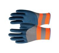 Risveglio Gardening Work Gloves with Grip Nylon Breathable Design DIY Construction Car Repair Blue 12 Pack
