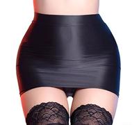 Risveglio Glossy Wet Look for mini Skirt Low Rise Clubwear Glossy Wet Look | High-gloss wet look fabric, low rise , for slim pencil silhouette, ideal for club nights and parties