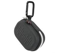 Risveglio Hard Shell EVA Earphone Case with Memory Foam Carabiner, Portable Protective Storage for TWS Headphones, Black